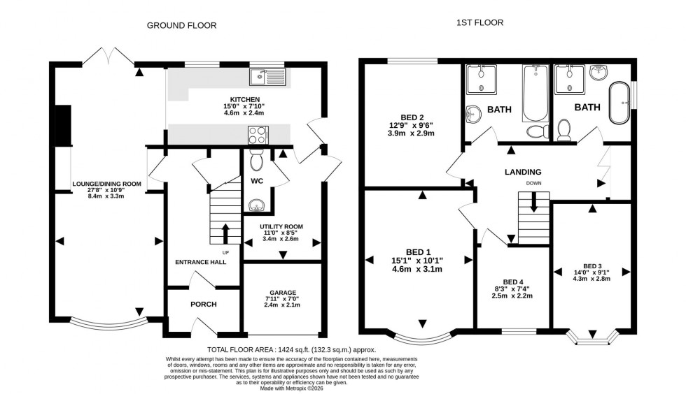 Floorplan for Tewkesbury Avenue, Hale, WA15