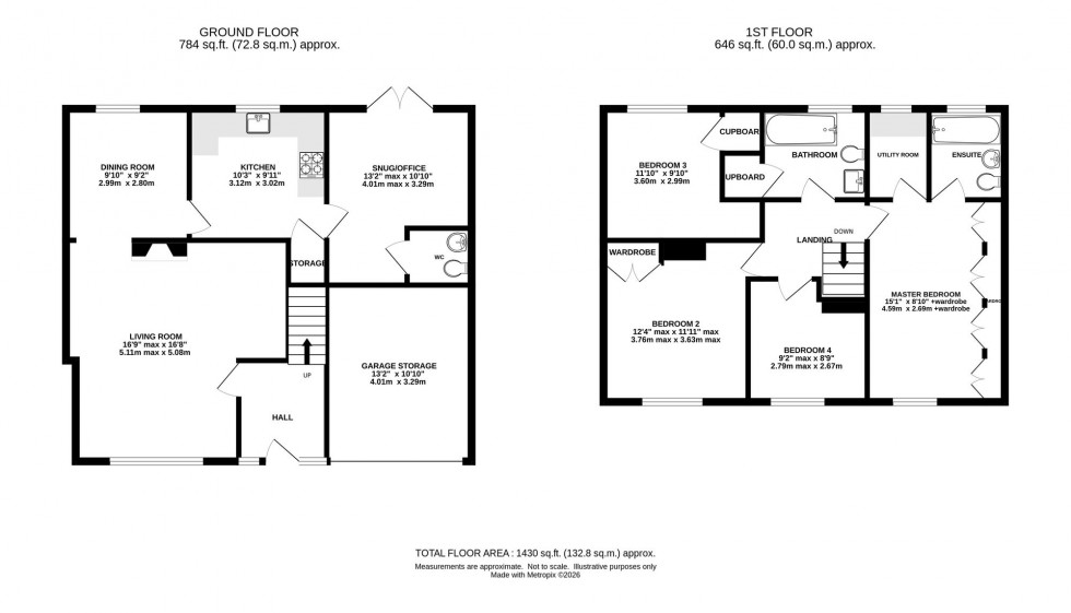 Floorplan for Sedbergh Close, Holmes Chapel, CW4