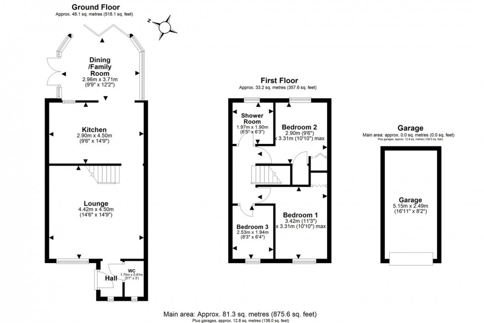Floorplan for Manna Drive, Elton, CH2
