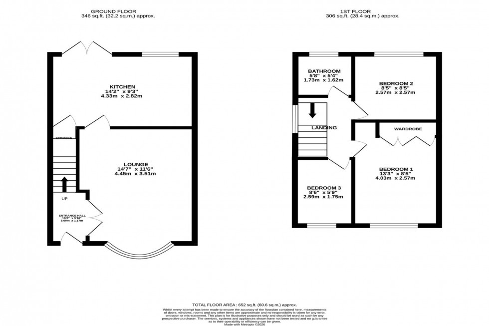 Floorplan for Teal Avenue, Poynton, SK12