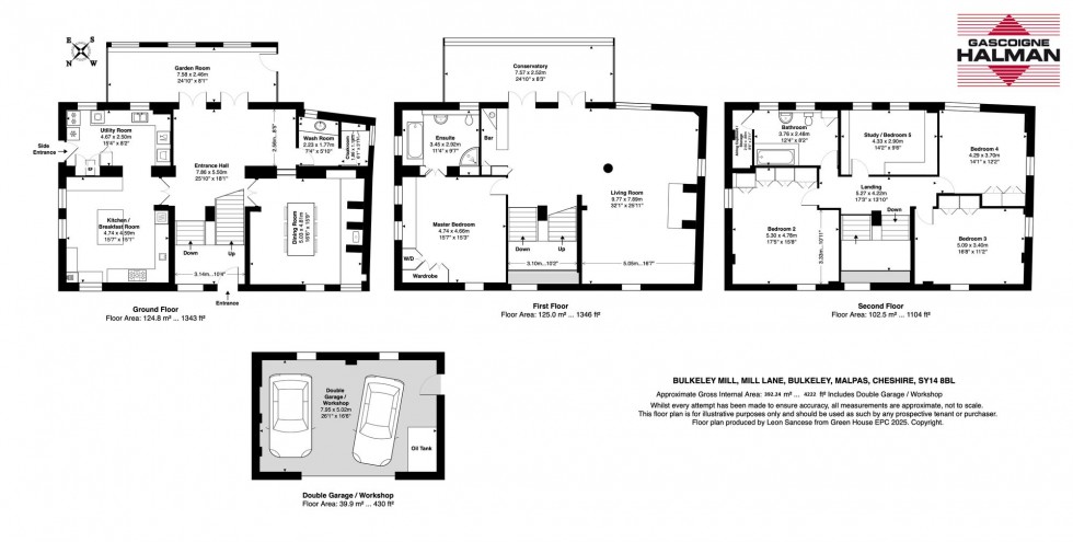 Floorplan for Mill Lane, Bulkeley, SY14