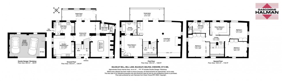 Floorplan for Mill Lane, Bulkeley, SY14