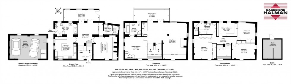 Floorplan for Mill Lane, Bulkeley, SY14