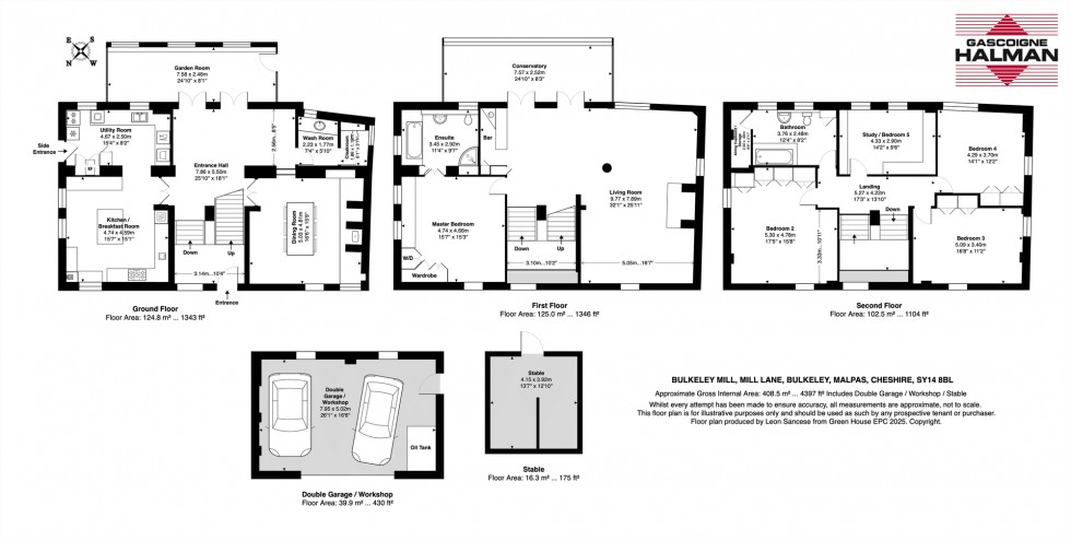 Floorplan for Mill Lane, Bulkeley, SY14