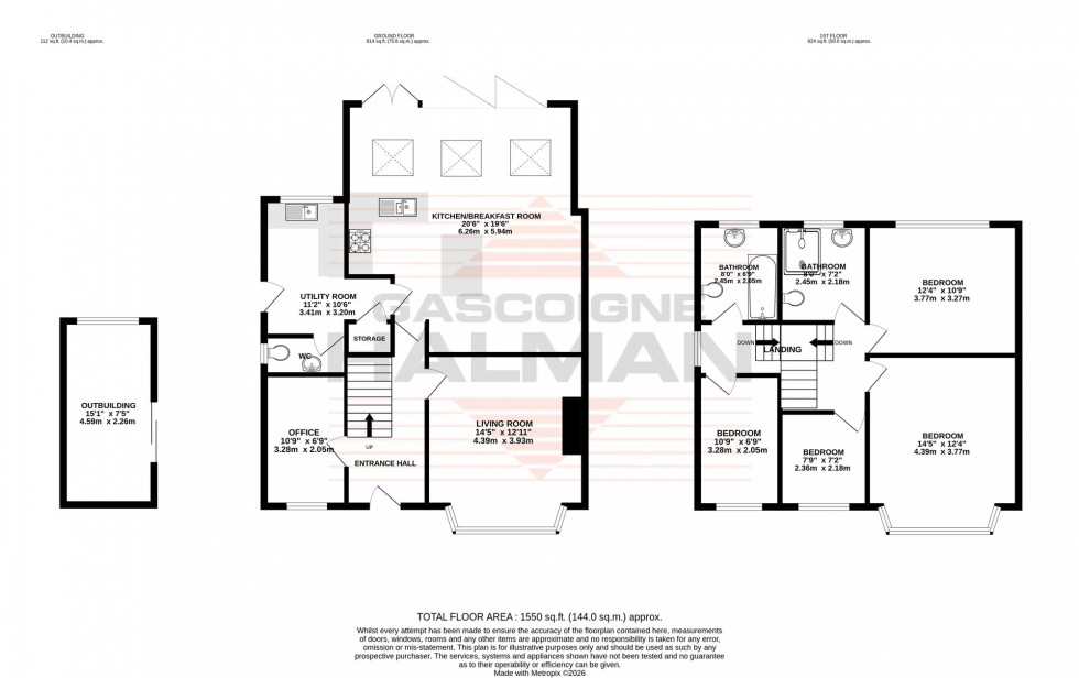 Floorplan for Glebelands Road, Sale, M33