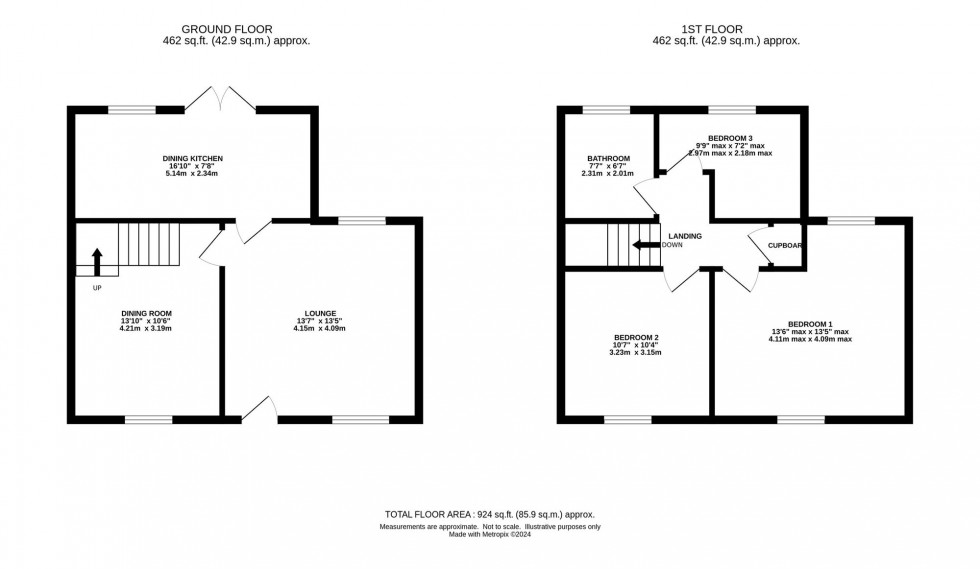 Floorplan for Varden Town Cottages, Over Alderley, SK10