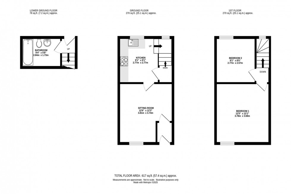 Floorplan for Yeardsley Lane, Furness Vale, SK23