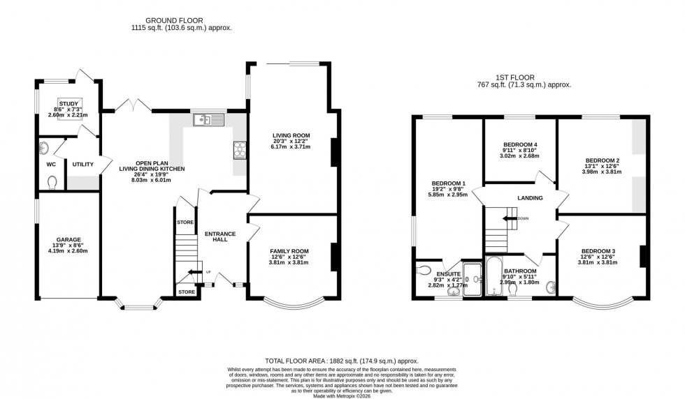 Floorplan for Deanway, Wilmslow, SK9