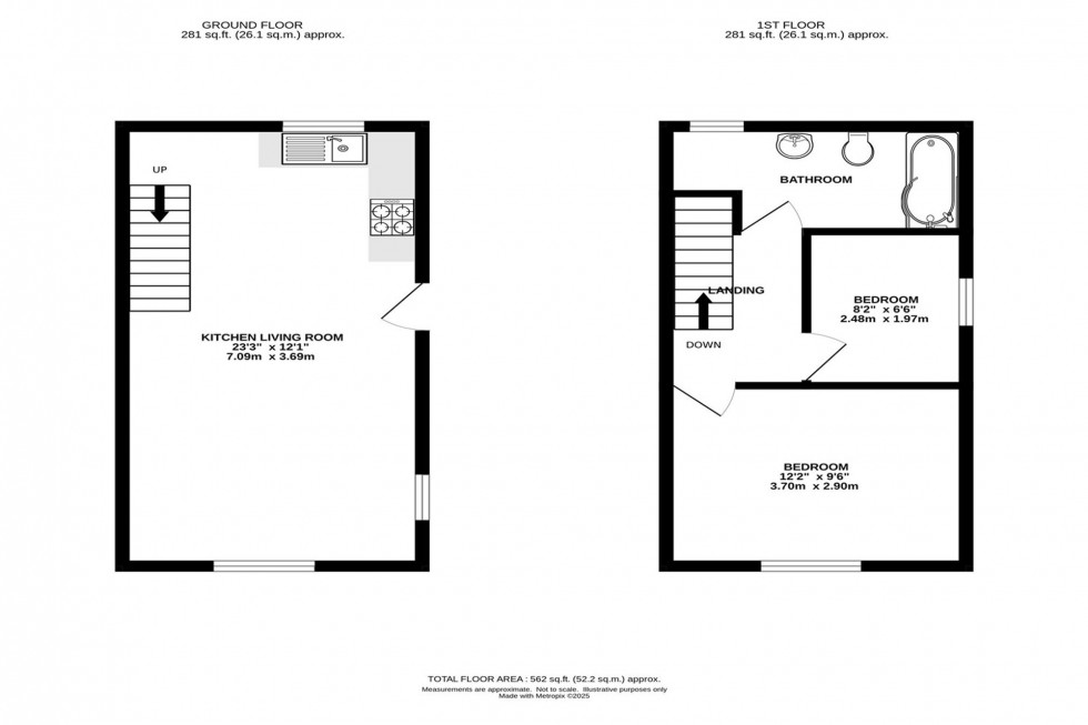 Floorplan for Market Street, Chapel-En-Le-Frith, SK23