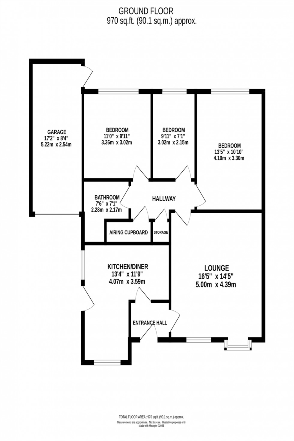 Floorplan for Freshfield Drive, Macclesfield, SK10