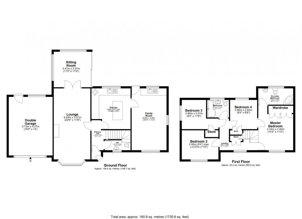 Floorplan for Chester Road, Kelsall, CW6