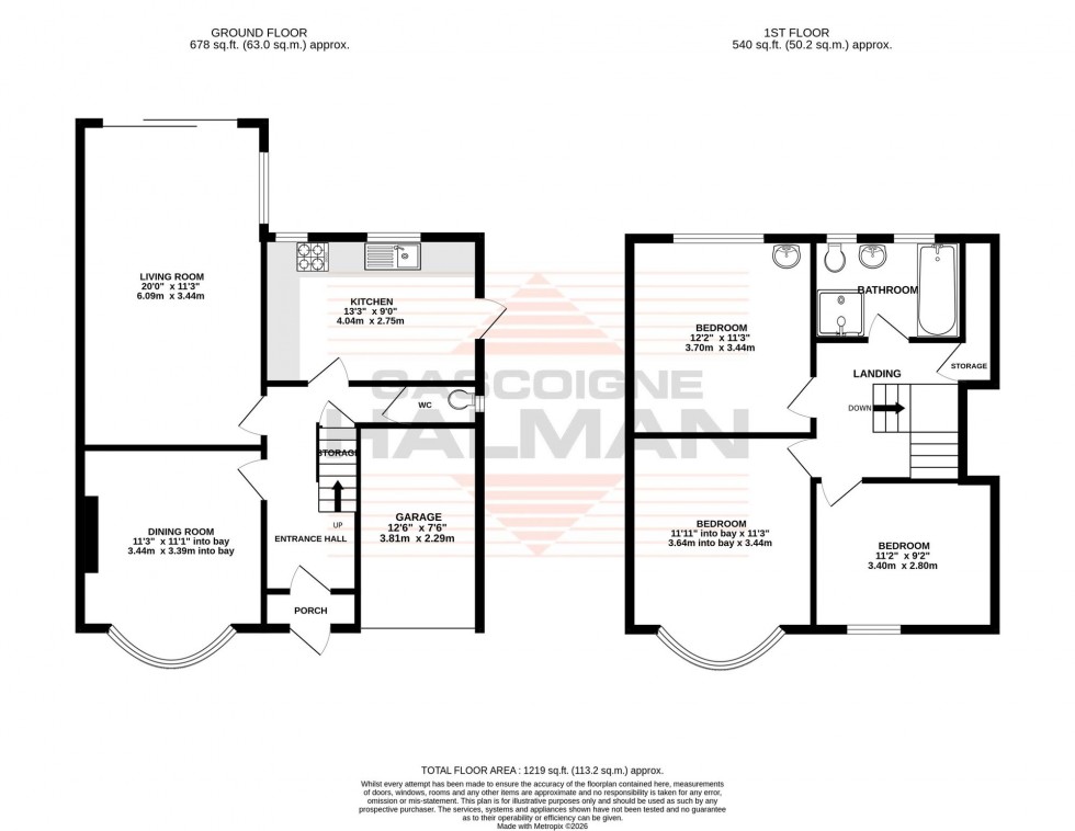 Floorplan for Avonlea Road, Sale, M33