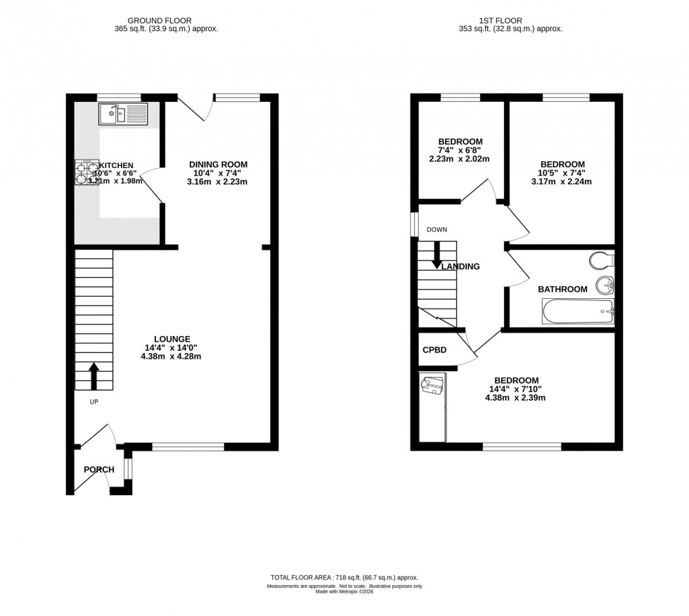 Floorplan for Danesway, Chapel-En-Le-Frith, SK23
