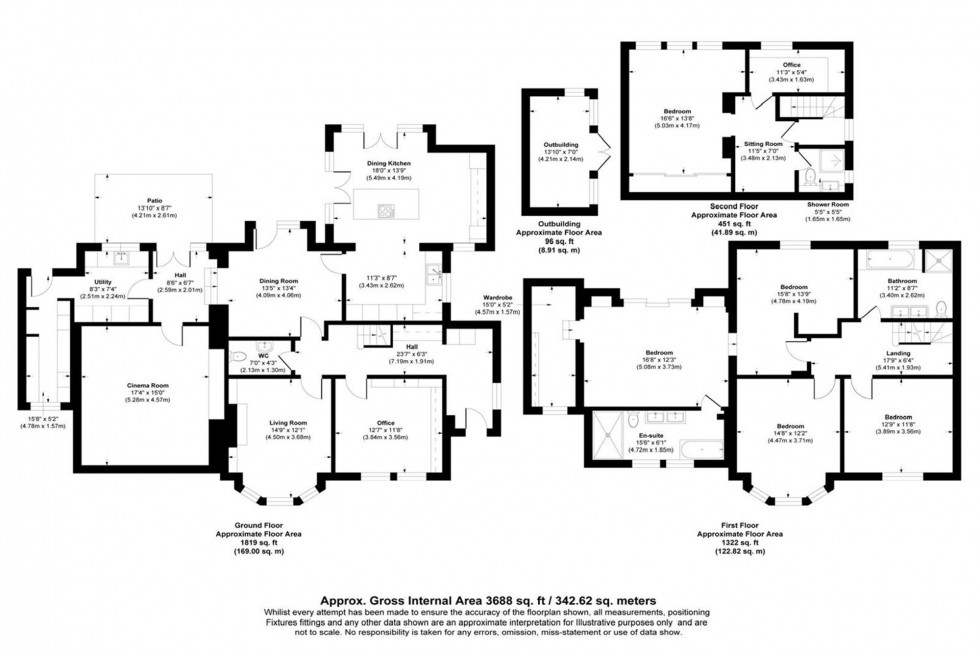 Floorplan for Whitbarrow Road, Lymm, WA13