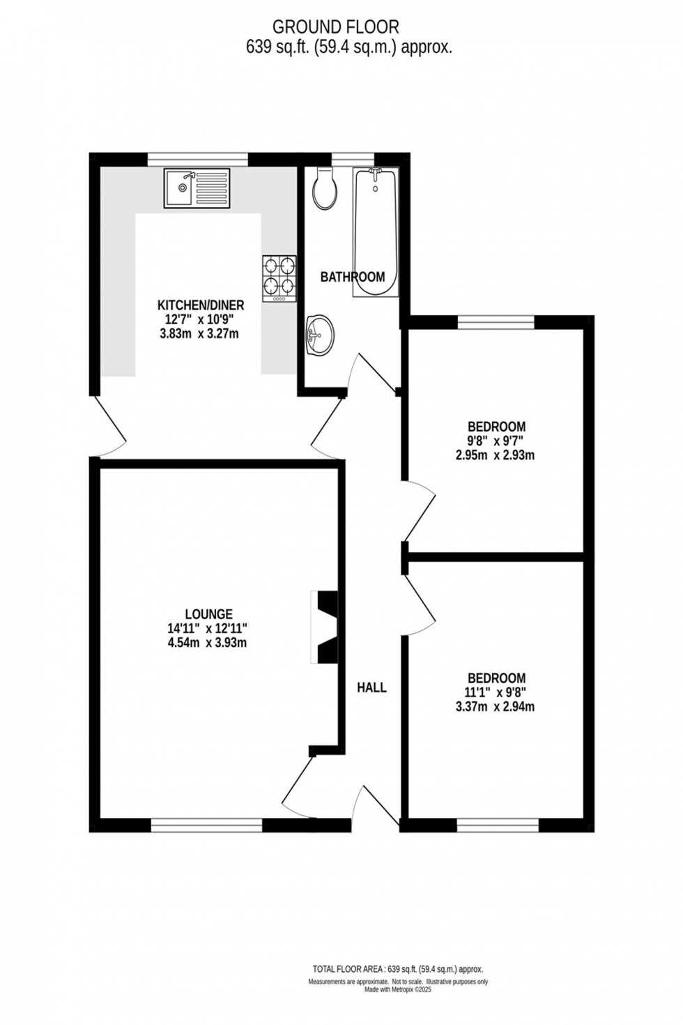 Floorplan for Longson Road, Chapel-En-Le-Frith, SK23