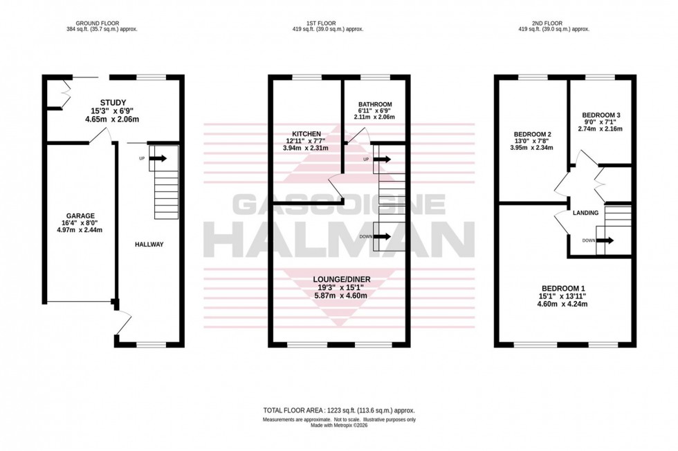 Floorplan for Basle Close, Bramhall, SK7