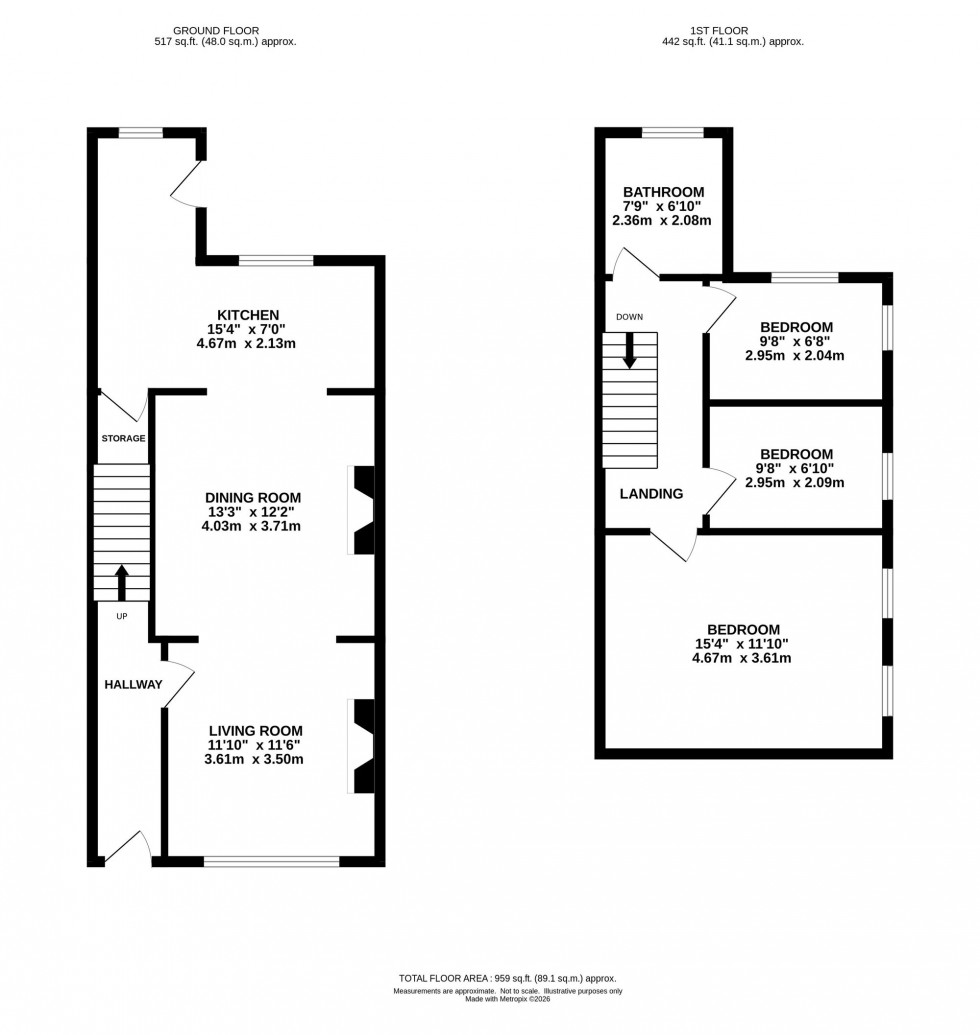 Floorplan for Compstall Road, Marple Bridge, SK6
