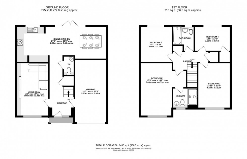 Floorplan for Wildgoose Avenue, Knutsford, WA16