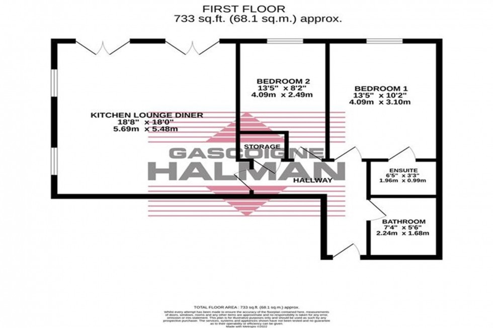 Floorplan for Dane Road, Metro House, M33