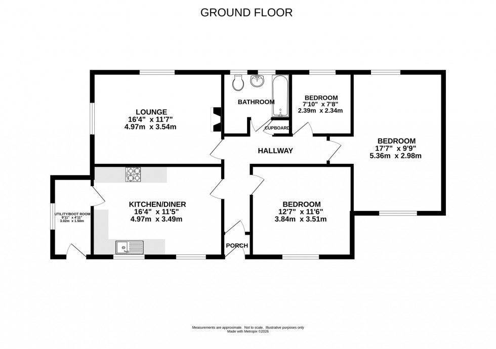 Floorplan for Chapel-En-Le-Frith, High Peak, SK23