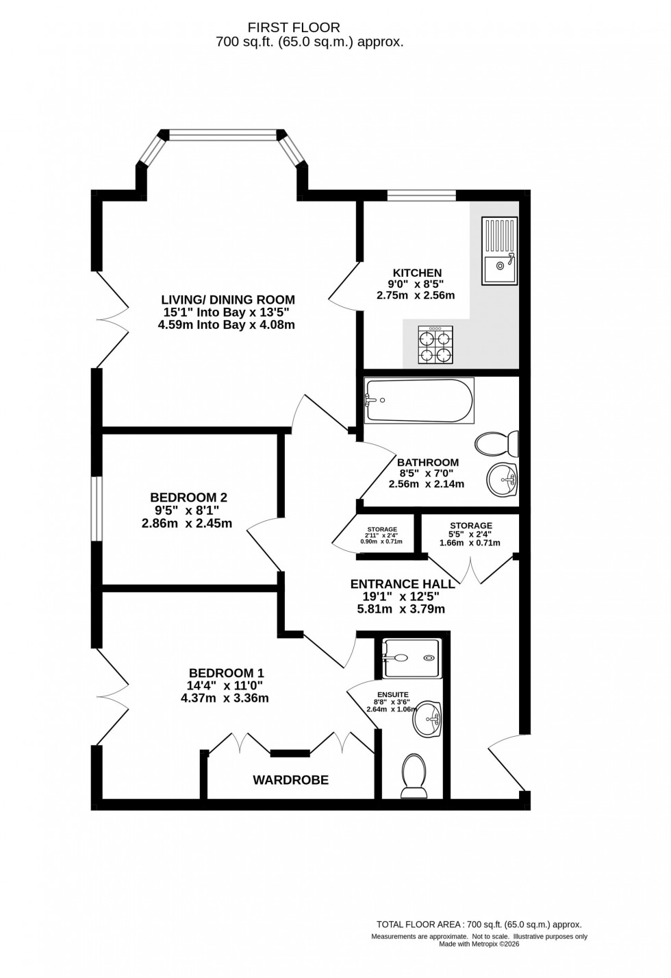 Floorplan for Olive Shapley Avenue, Windsor House, M20