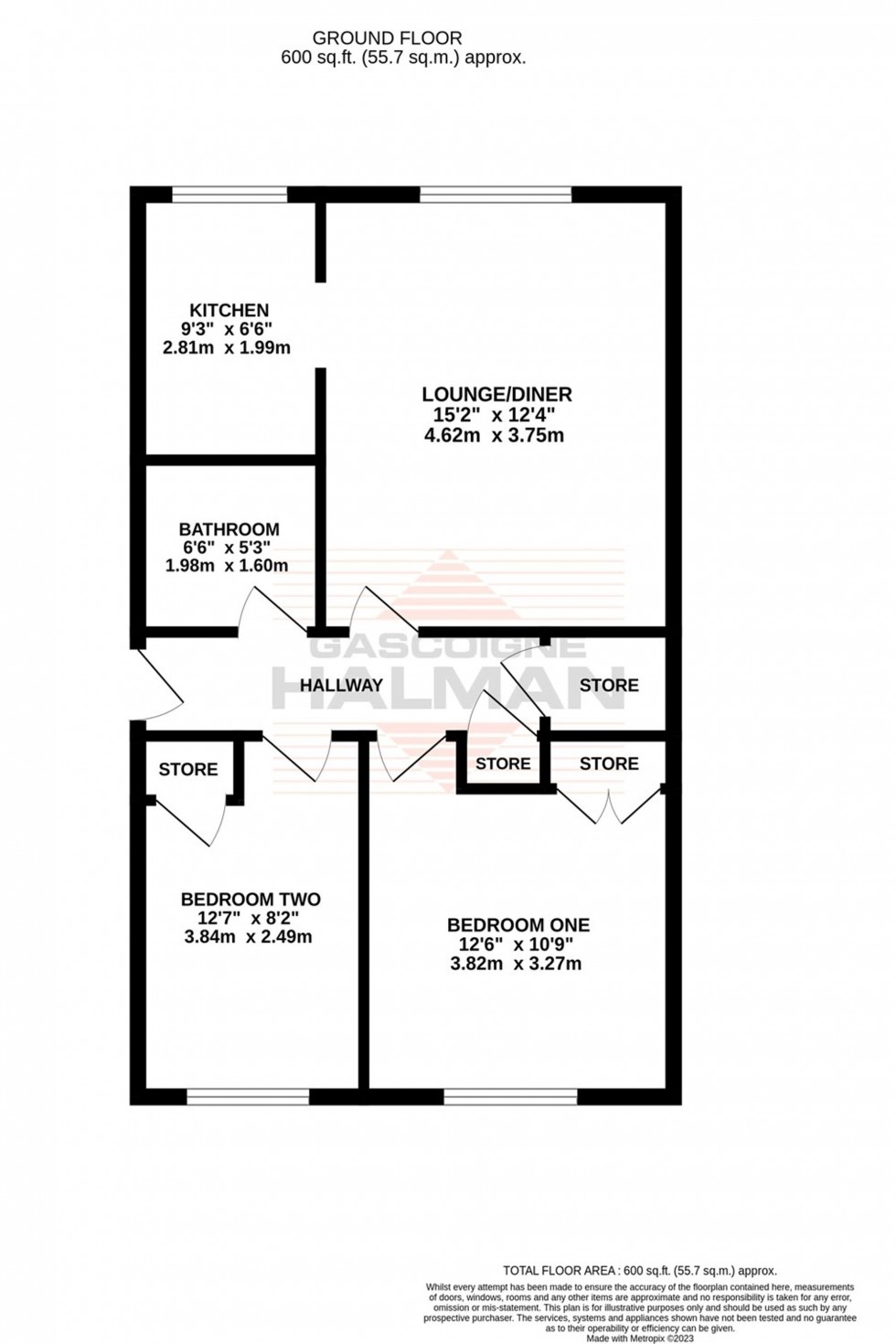 Floorplan for Brooklands Road, Cloverley, M33