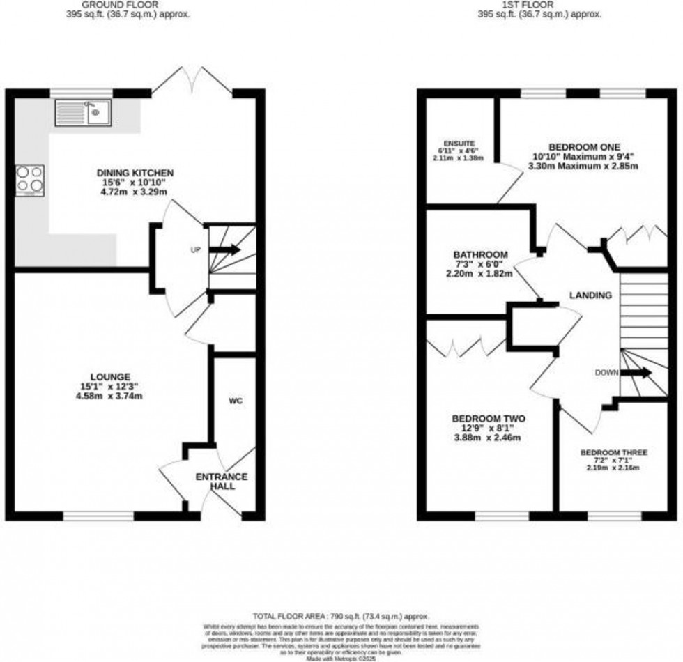 Floorplan for Tiverton Way, Tarporley, CW6