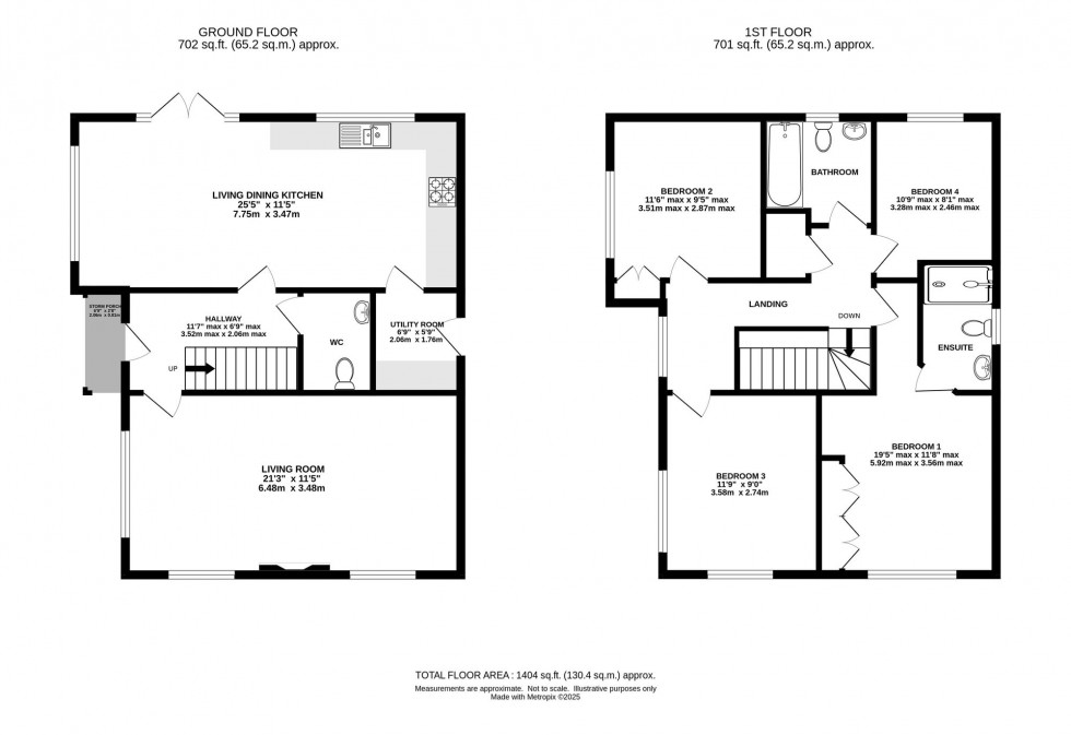 Floorplan for Devis Way, Knutsford, WA16