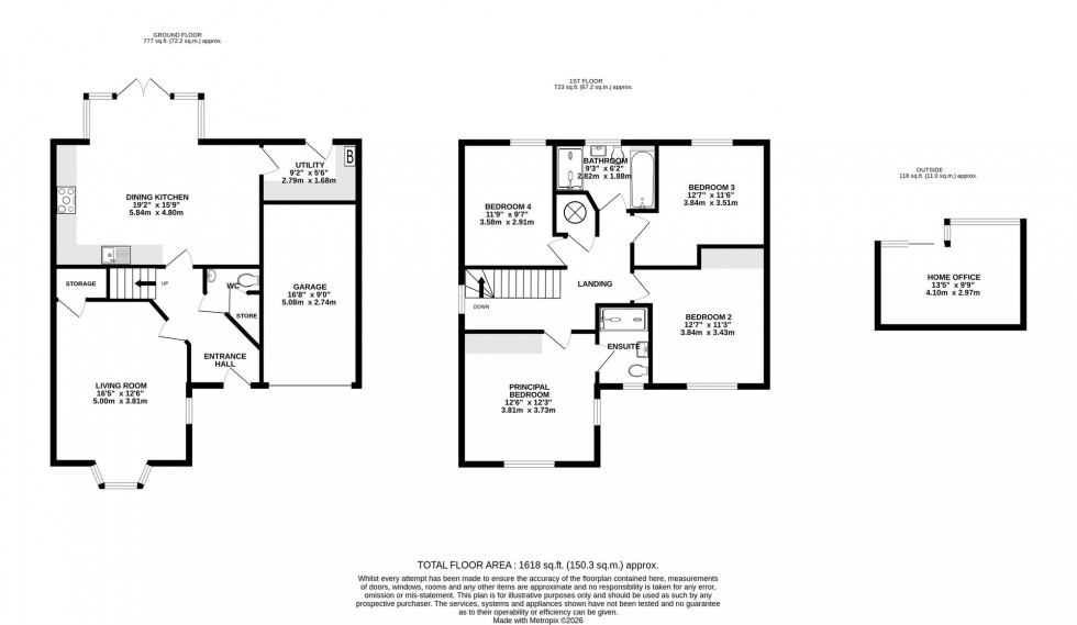 Floorplan for Orchid Close, Wilmslow, SK9