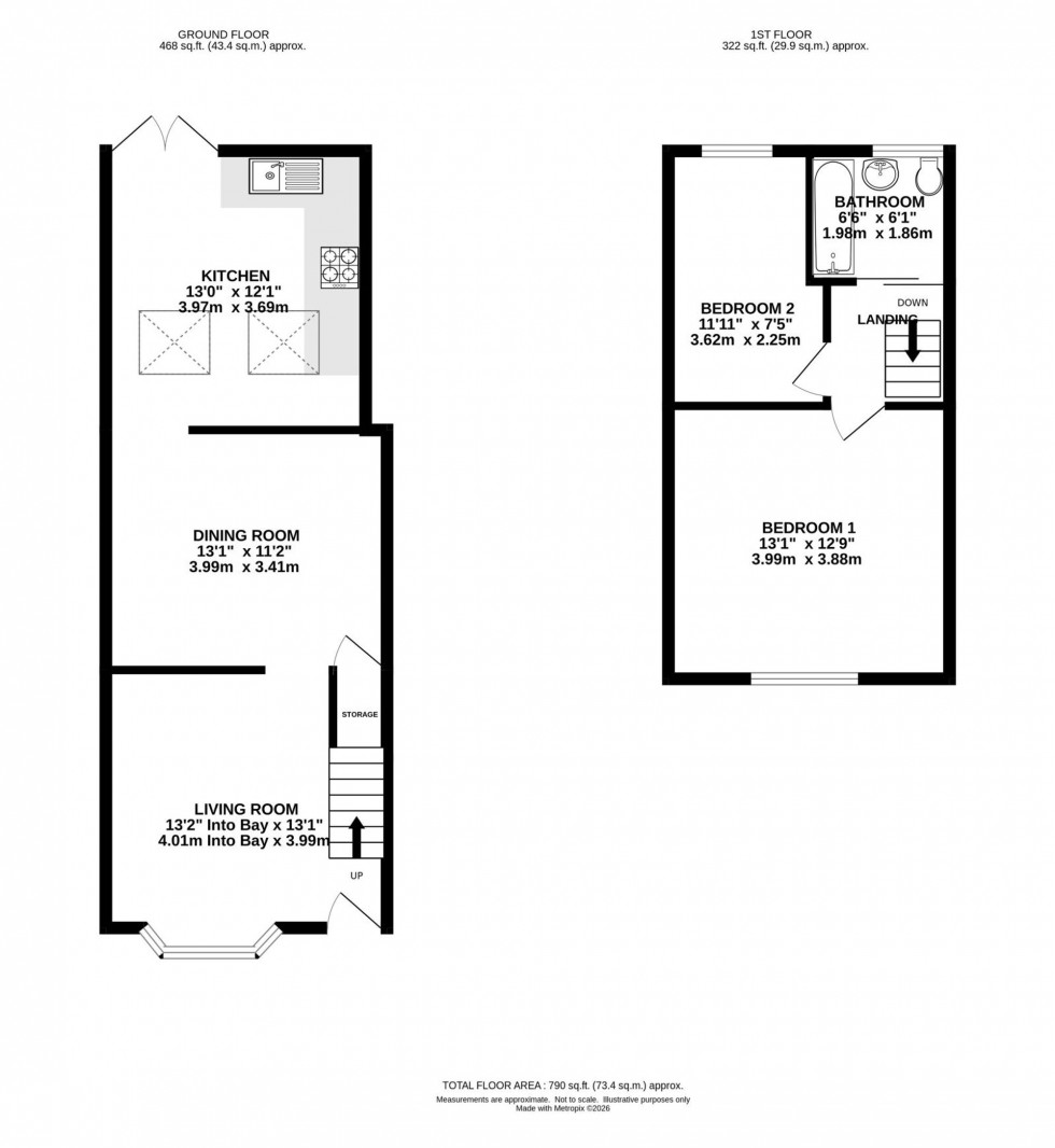 Floorplan for Higson Avenue, Manchester, M21