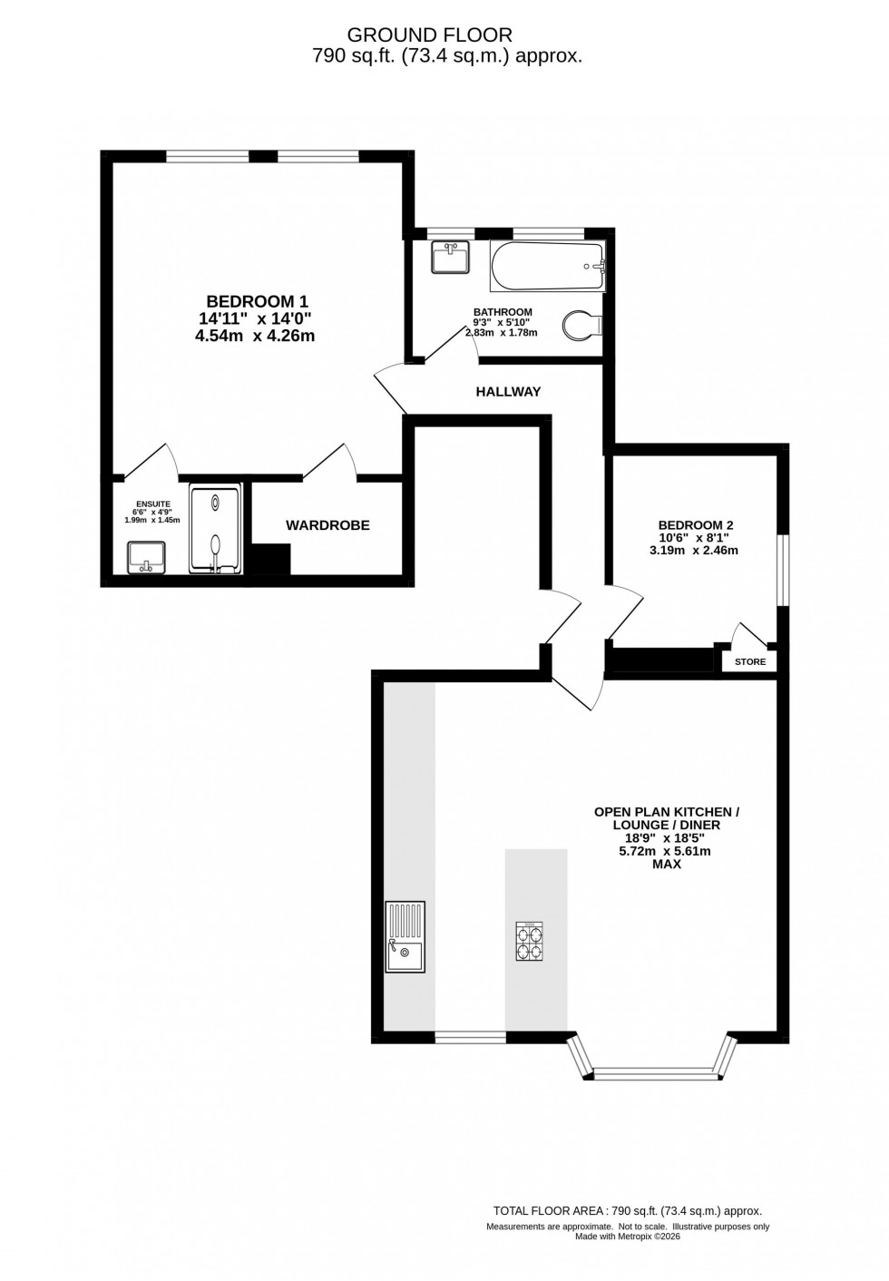 Floorplan for Elms Road, Stockport, SK4
