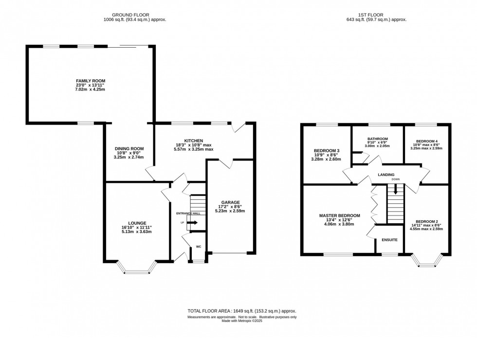 Floorplan for Teddington Close, Appleton, WA4