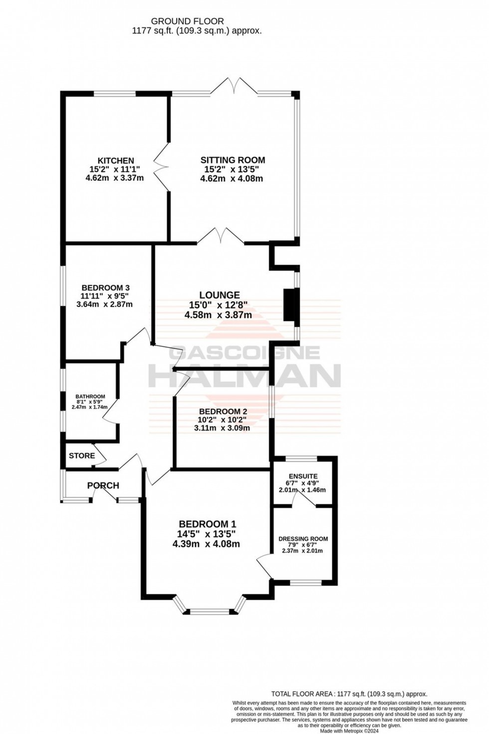 Floorplan for Stoneleigh Avenue, Sale, M33