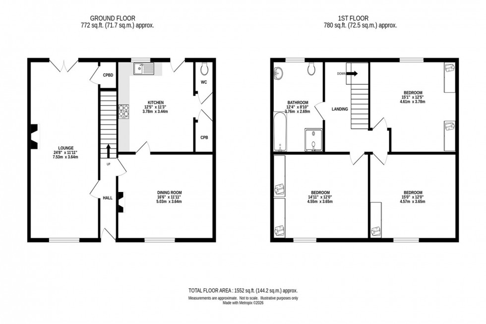 Floorplan for Burrfields Road, Chapel-En-Le-Frith, SK23