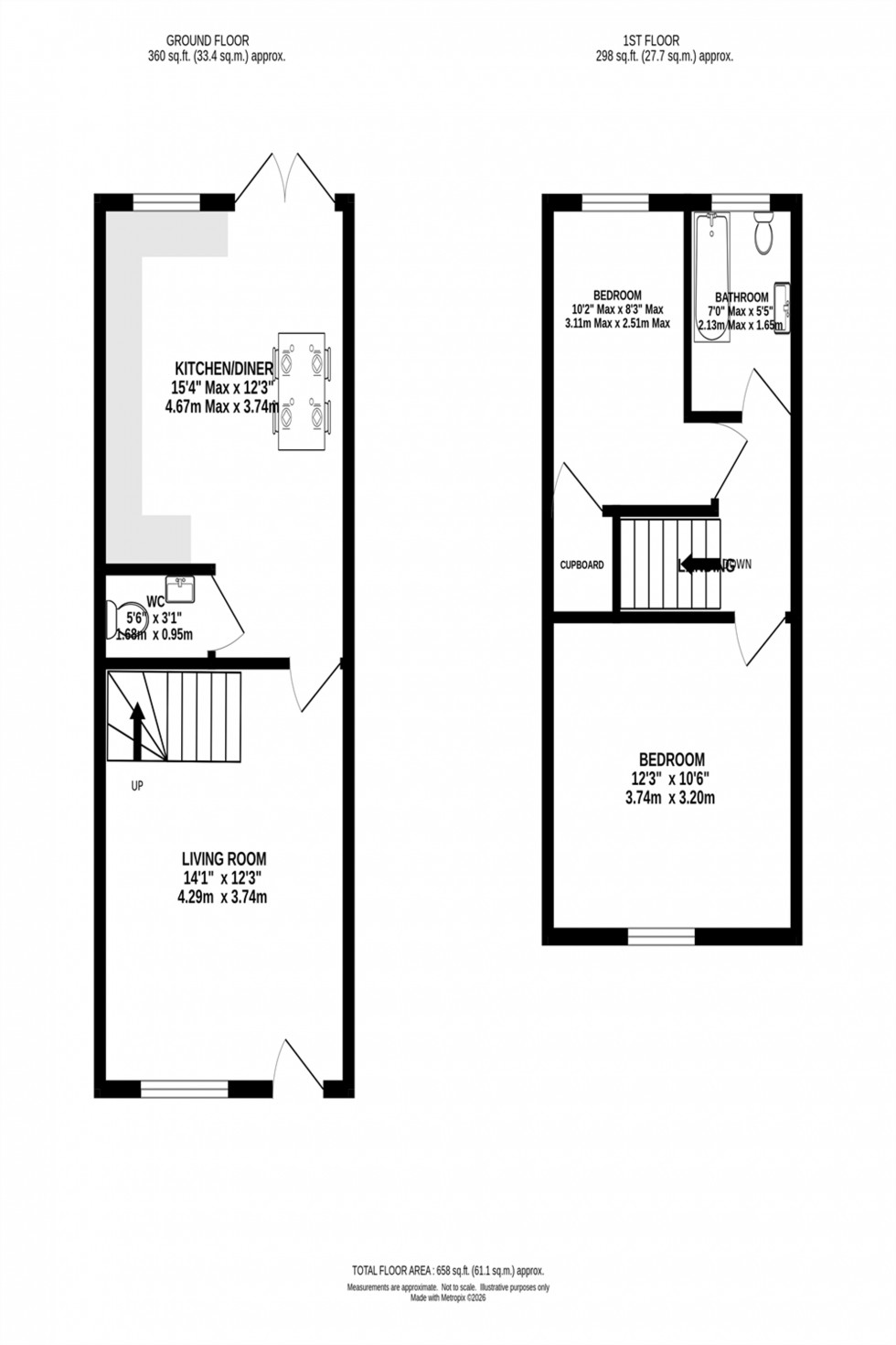 Floorplan for Pilgrim Drive, Altrincham, WA14