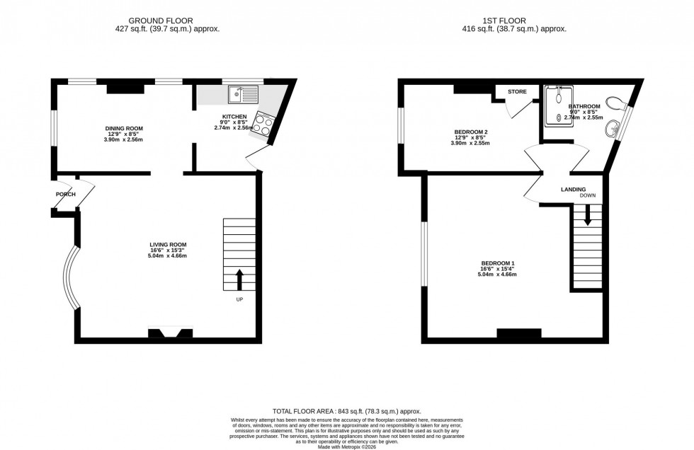 Floorplan for Stamford Place, Wilmslow, SK9