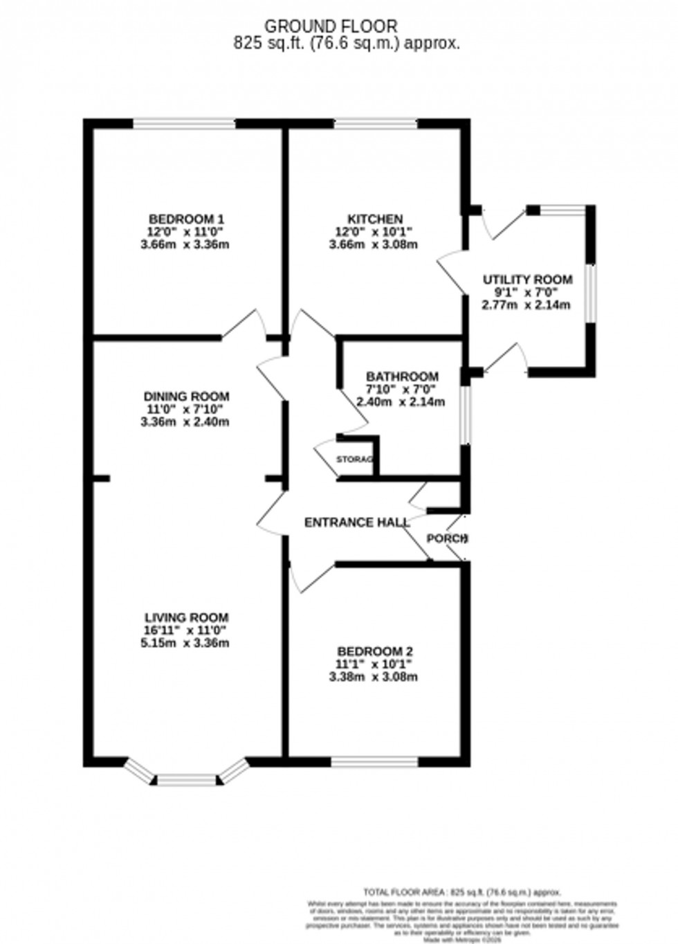 Floorplan for Lymmington Avenue, Lymm, WA13