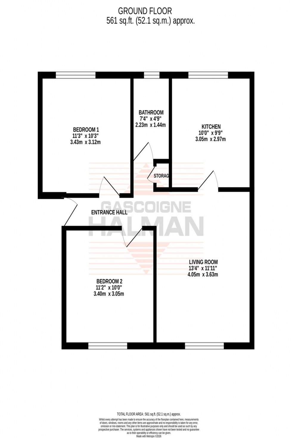 Floorplan for Ashton Lane, Windsor Court Ashton Lane, M33