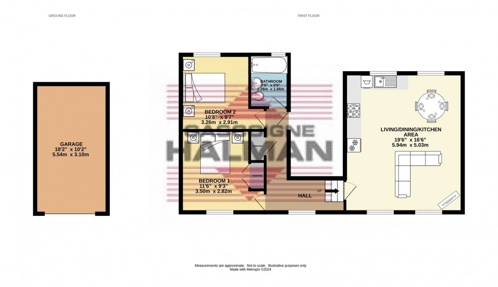 Floorplan for Ewart Court, Hadfield, SK13