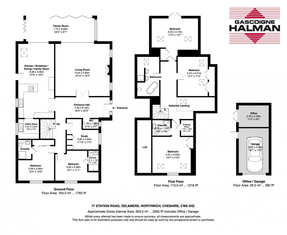 Floorplan for 77 Station Road, Delamere, CW8