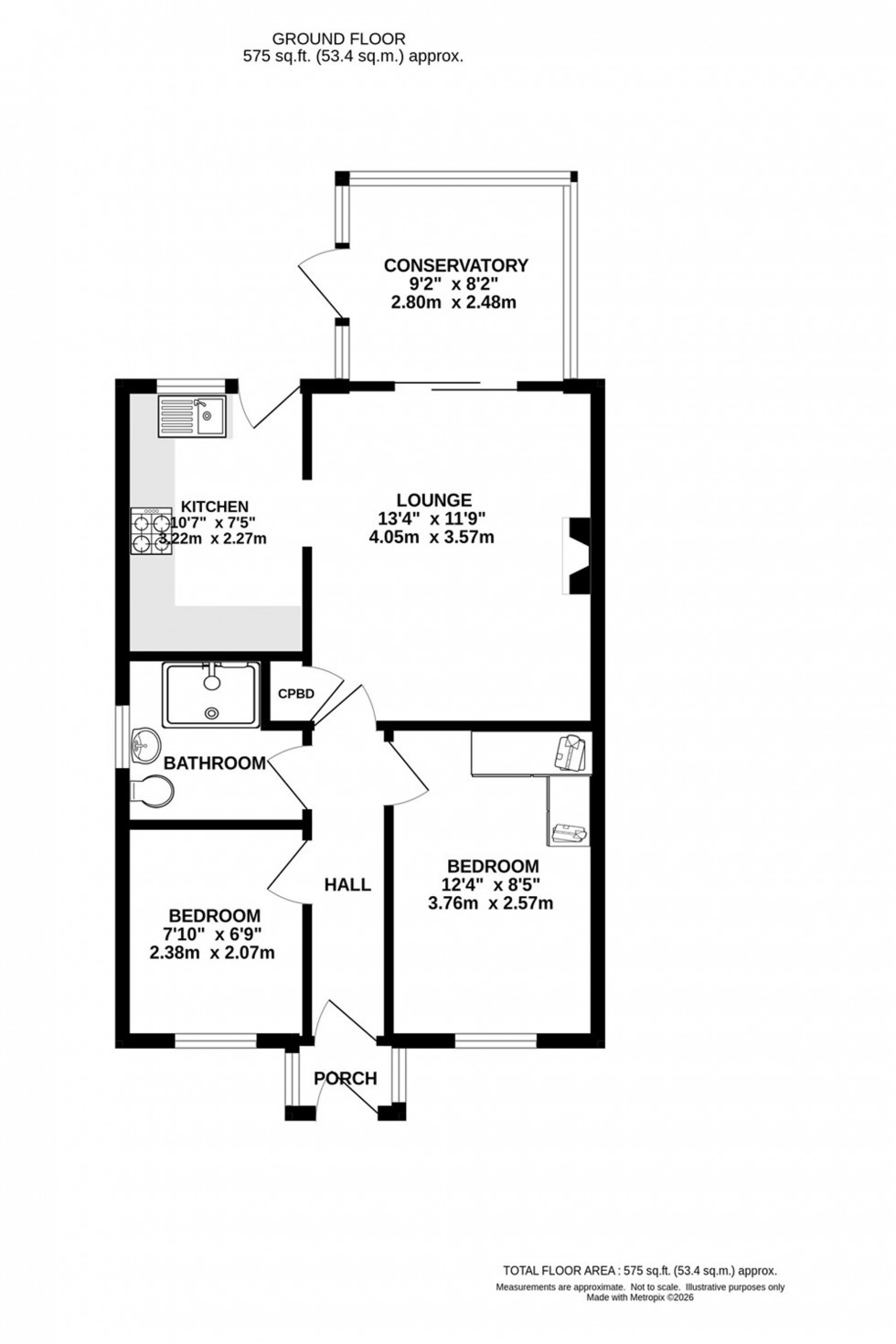 Floorplan for Cracken Close, Chinley, SK23