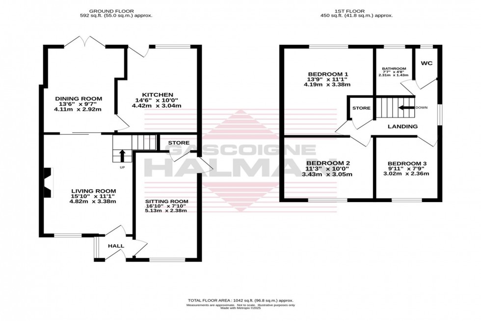 Floorplan for Fountains Road, Cheadle Hulme, SK8