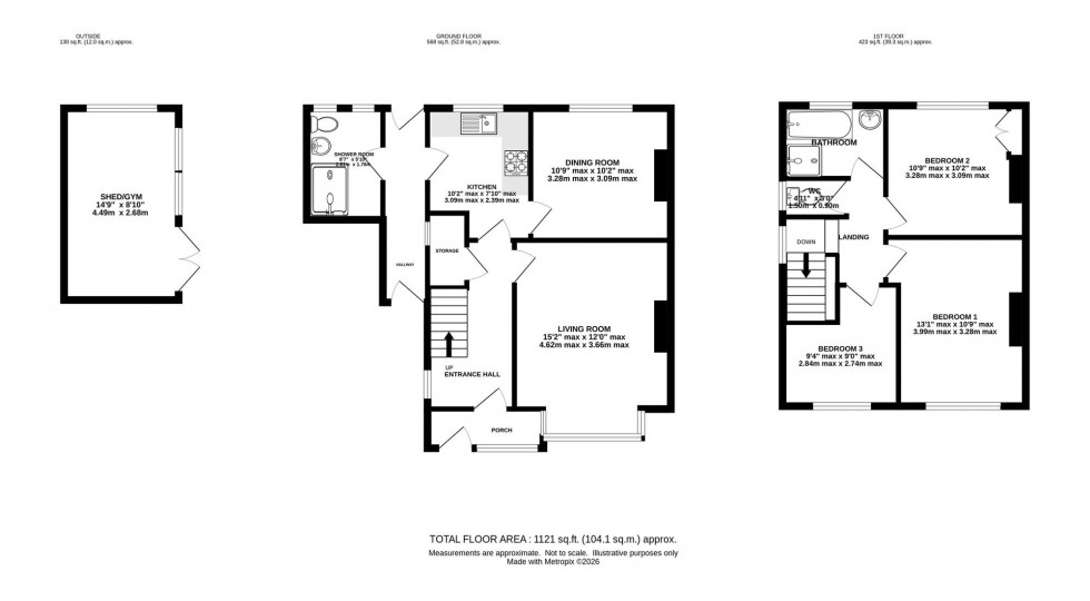 Floorplan for Lowe Drive, Knutsford, WA16
