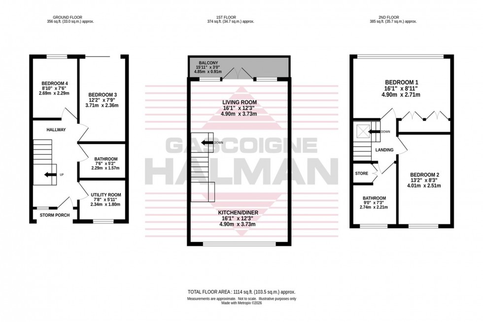 Floorplan for Ack Lane West, Cheadle Hulme, SK8