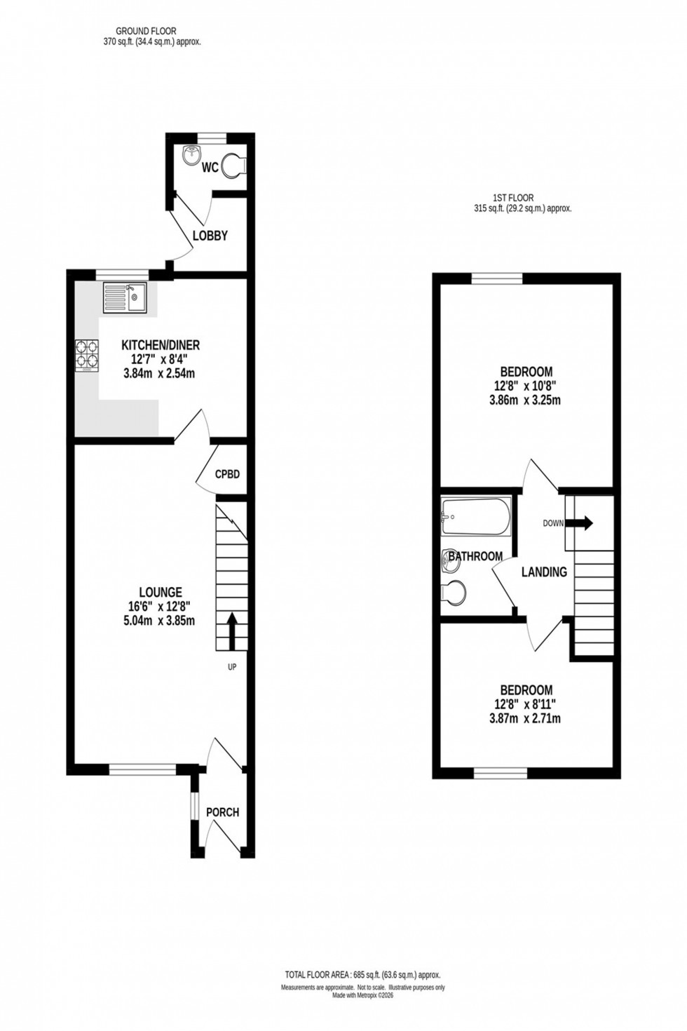 Floorplan for Burlow Road, Buxton, SK17