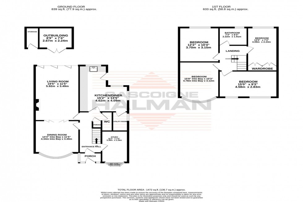Floorplan for Avonlea Road, Sale, M33