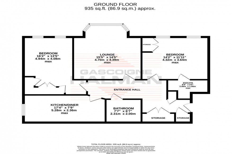 Floorplan for Northenden Road, Hampton House, M33