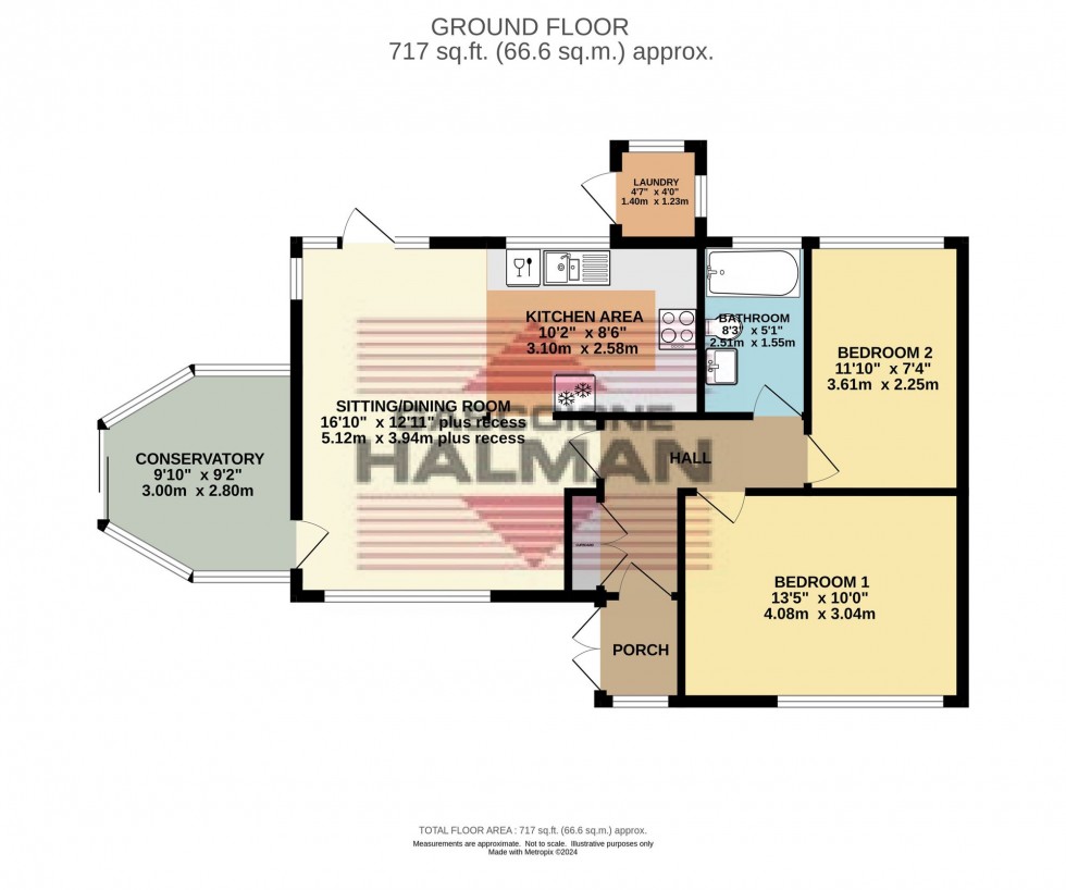 Floorplan for Dinting Road, Glossop, SK13