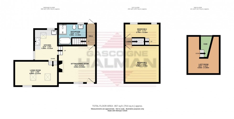 Floorplan for Jackson Street, Padfield, SK13