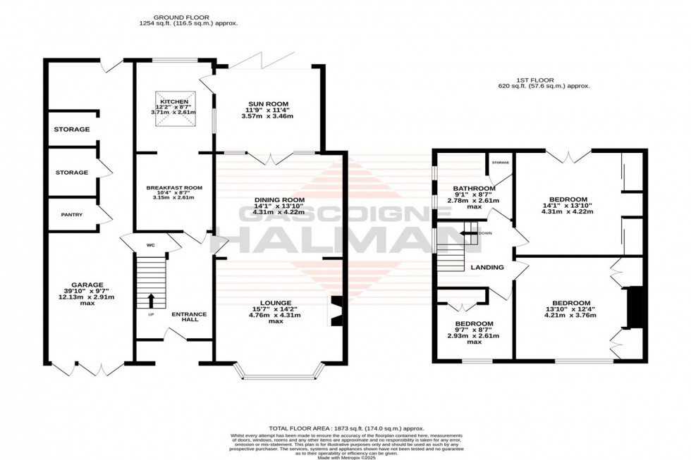 Floorplan for Washway Road, Sale, M33